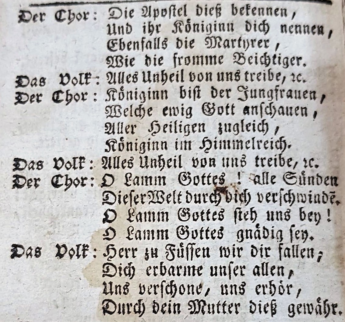 Slika 2: Začetek nemške litanijske pesmi (Vir: UKM 36386)